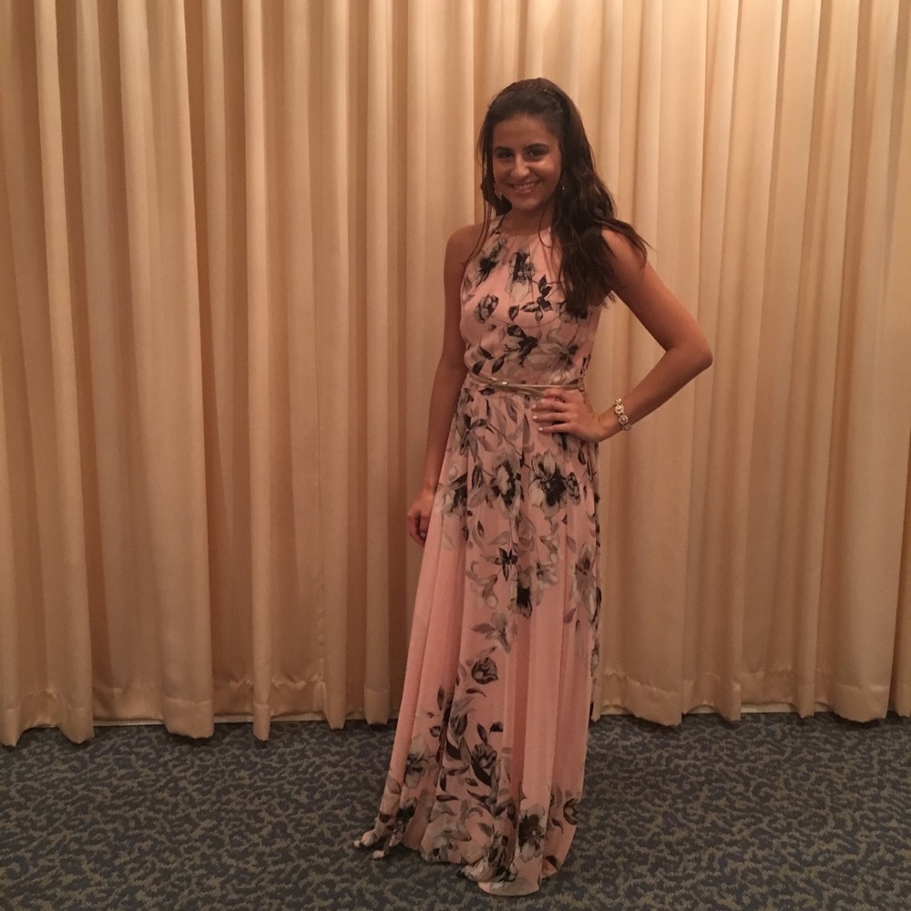 Eliza J Pink Floral Dress